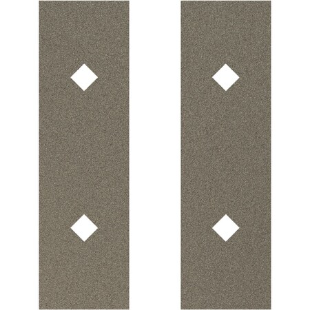 Ekena Millwork Premium Barn Door Hollow Core Plates (set of 2), White Bronze GB6001HCPWZ